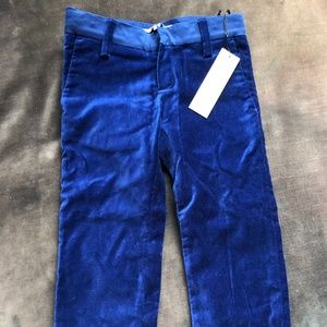 NWT Little Marc Jacobs blue velvet pants 4T